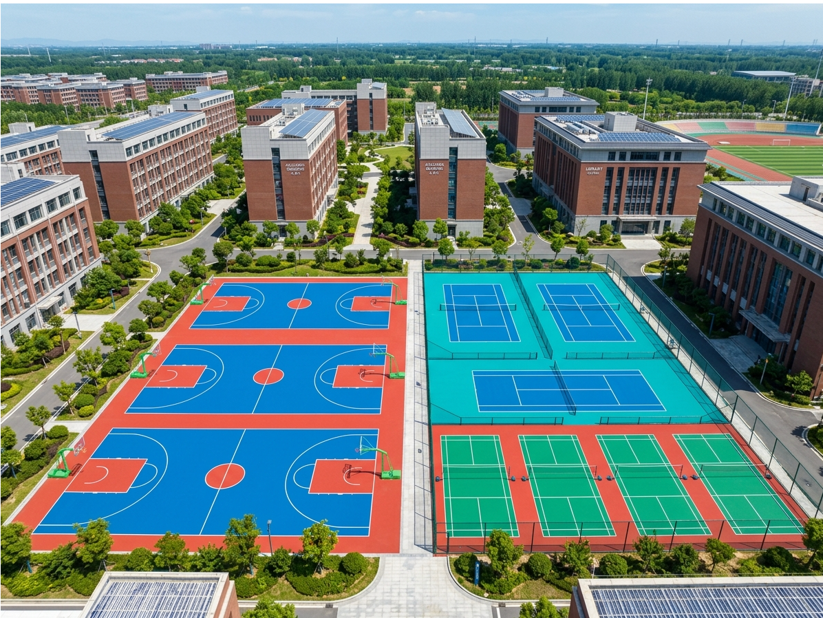 鄂州市硅PU球场全塑型塑胶跑道 - 厂家